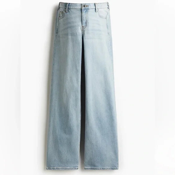 H&M Light Blue Wide Leg Jeans Maternity jeans - Picture 2 of 14